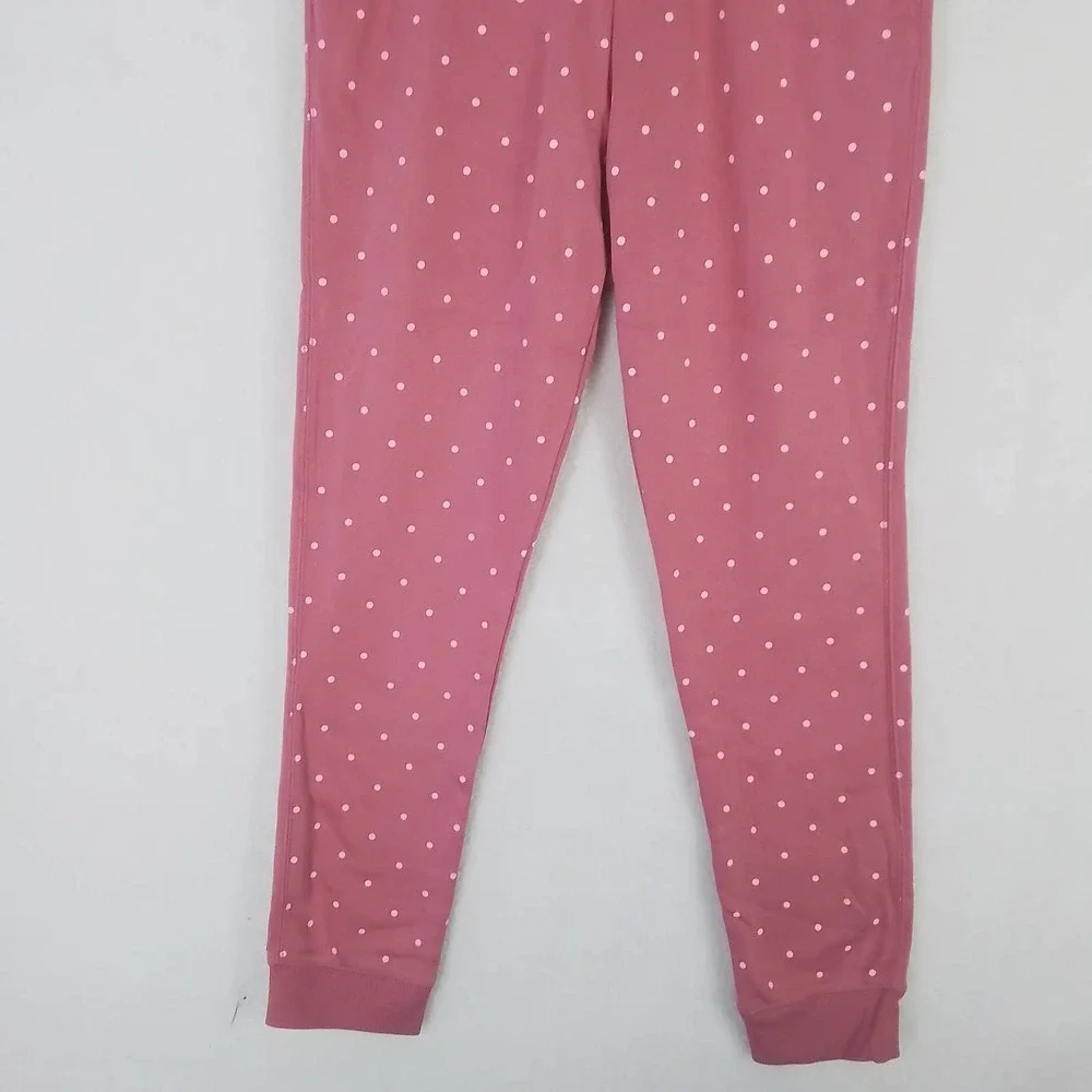 Oshkosh Fleece Lined High Rise Jogger Girl's Size‎ 14 in Pink Polka Dots